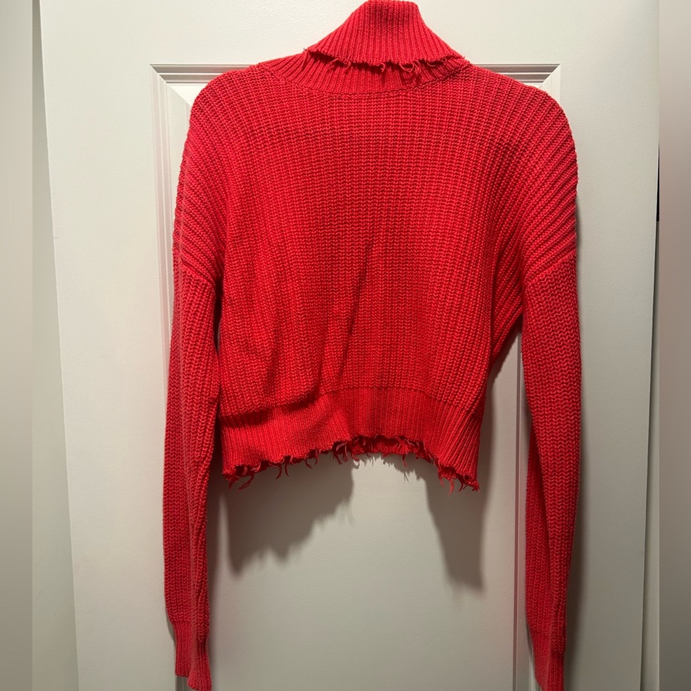 Pink cropped sweater
